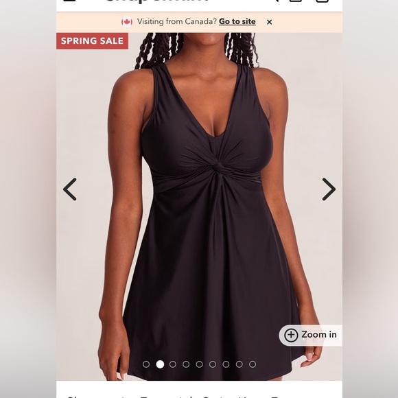 Shapermint Plus Size 4XL Essentials Swim Knot-Front Swim Dress - Picture 5 of 7